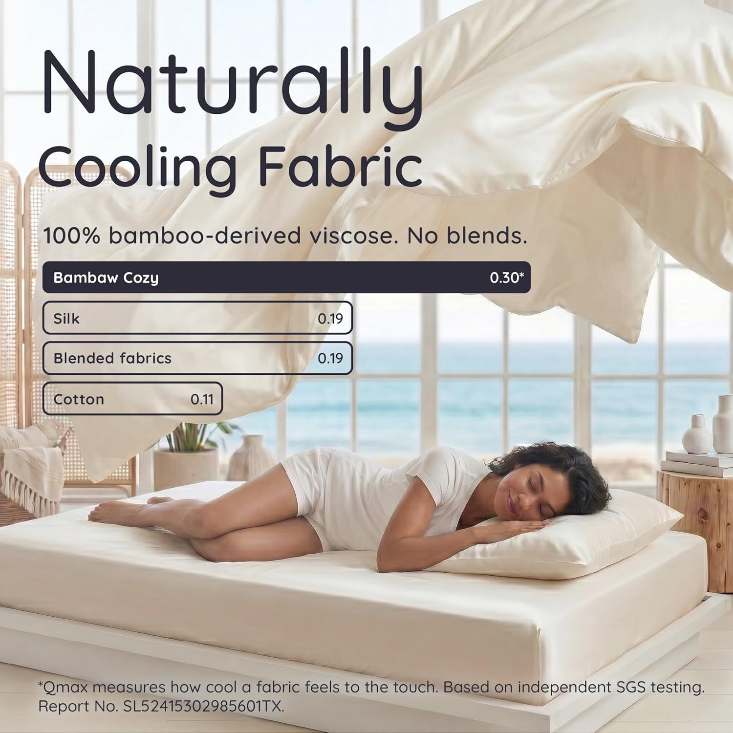 Bambaw 100% Viscose Derived from Bamboo Duvet Cover King Size Set – 3pcs, Cooling Duvet Cover King for Hot Sleepers, Soft, Luxury Bedding, No Comforter (White)
