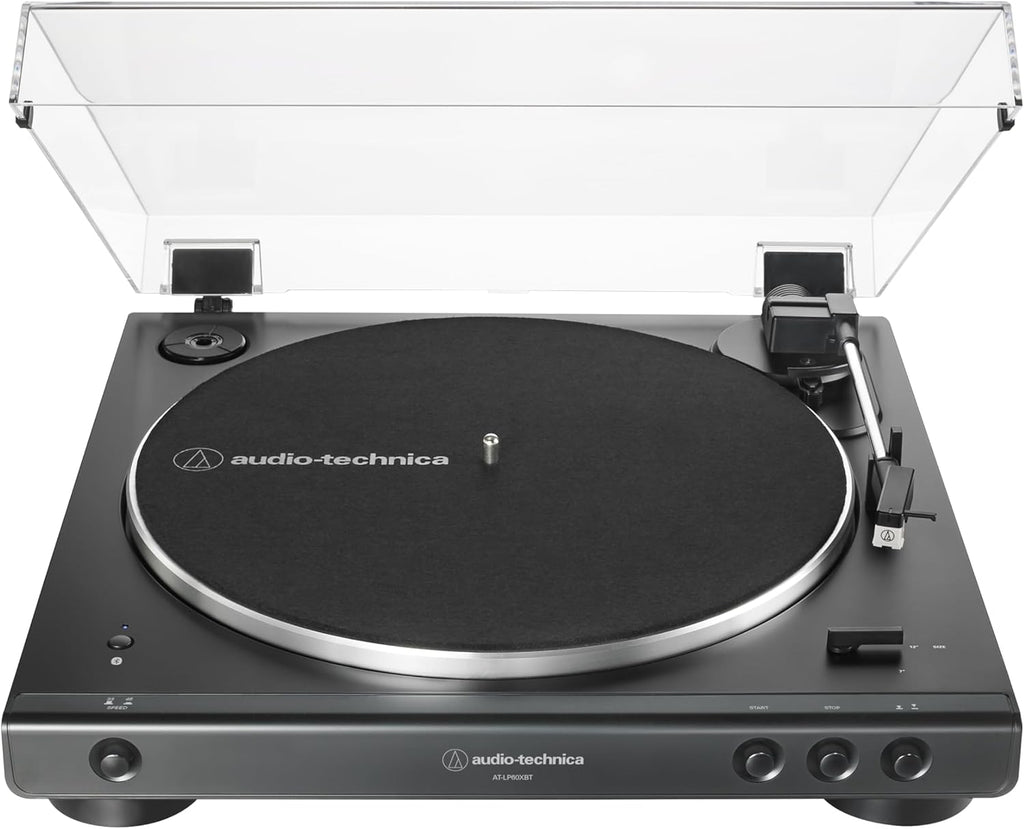Audio-Technica AT-LP60XBT-BK Fully Automatic Wireless Belt-Drive Turntable (Black) (ATLP60XBTBK)