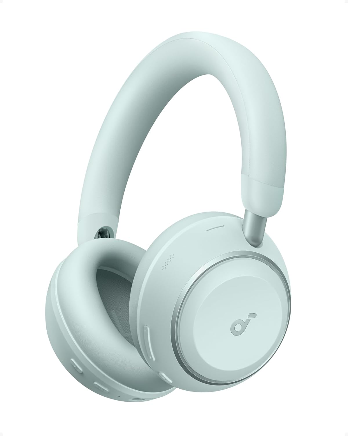 Soundcore Space 2 by Anker, Active Noise Cancelling Headphones with Protective Case, Comfortable Fit, 50H Playtime, LDAC Hi-Res Wireless Audio, Dual Connection, Clear Calls, Bluetooth 6.1, Nap Mode