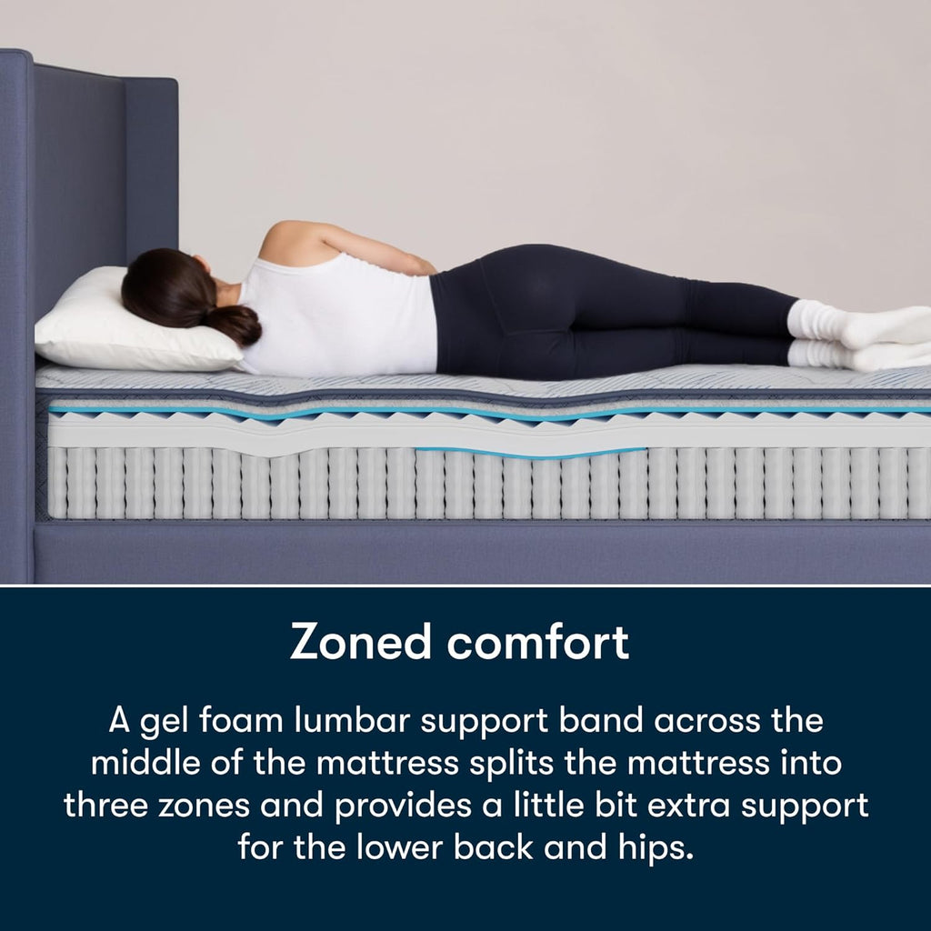 Serta Five Star Mattress Tranquility 12-Inch Plush Pillow Top – King Size – Zoned Support, Pressure Relief, Cooling Comfort – Made in USA – Bed-in-a-Box – 100 Night Trial, 10-Year Limited Warranty