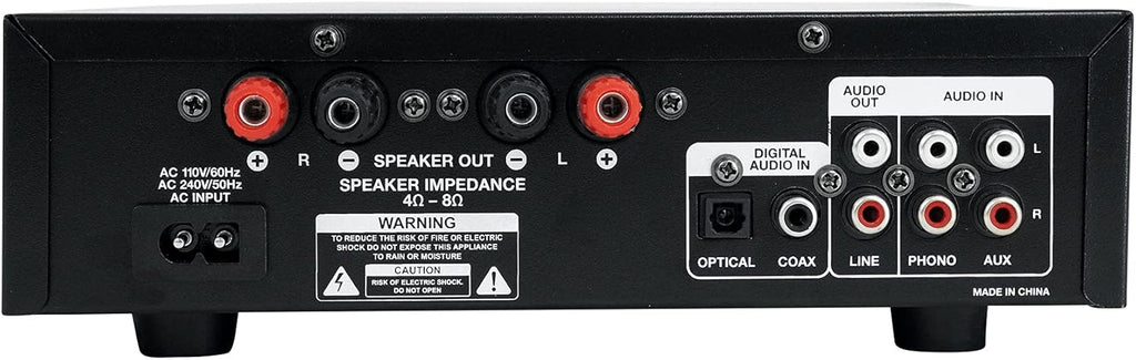 Rockville BLUAMP 150 Bundle: Home Stereo Bluetooth Amplifier Receiver Optical Phono RCA, (4) HC85 8 in 700-Watt in-Ceiling Home Theater Speakers 8 Ohm, 5-Items