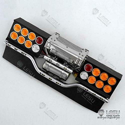 Lesu Metal Rear Beam Taillight for 1/14 Rc Tmy SCA R620 R470 Tractor Truck