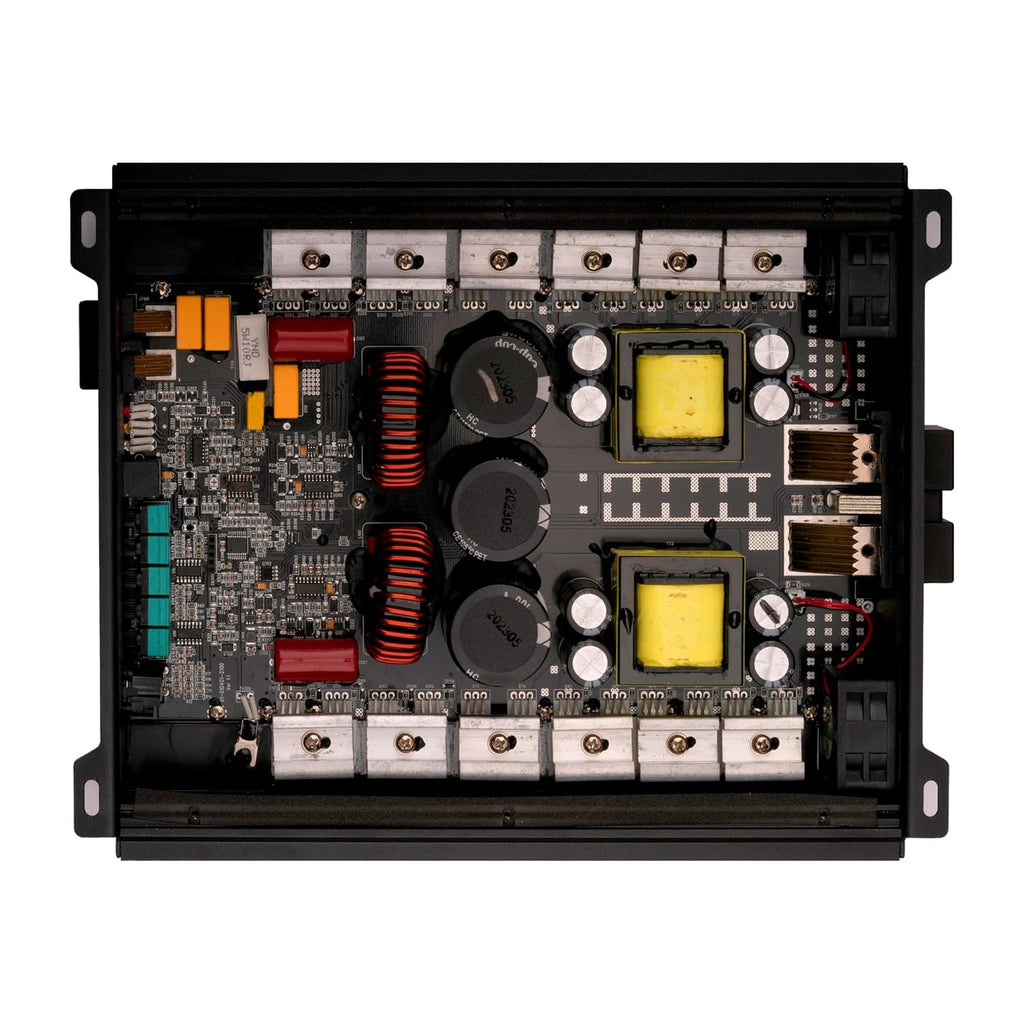 Audiopipe 5000 Watts Full Range Class D Mosfet Amplifier (APHF-5000D-H2), 4-Point Protection System, 2 Ohm, BTL Mode, Remote Bass Control Knob