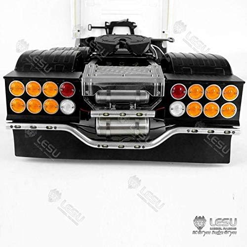 Lesu Metal Rear Beam Taillight for 1/14 Rc Tmy SCA R620 R470 Tractor Truck