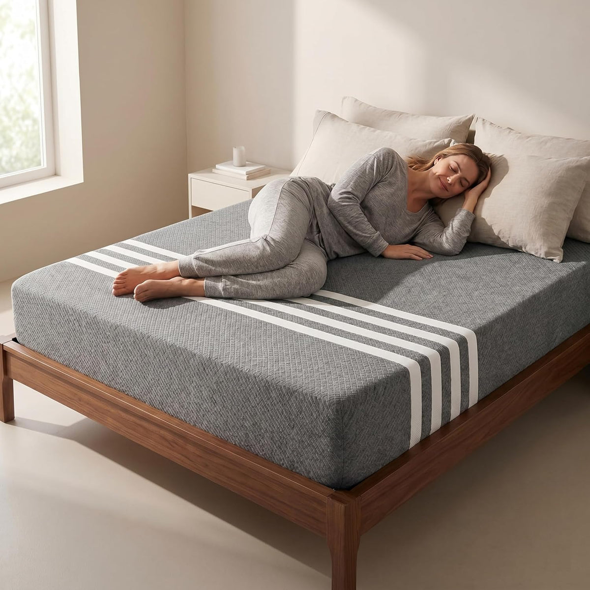 Queen Mattress 12 Inch Memory Foam – Cooling Gel for Hot Sleepers, Pressure Relief for Back Pain, 3 Firmness Options (Plush/Medium/Firm), CertiPUR-US, 100-Night Trial (Medium)