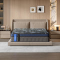 12 Inch Queen Plush Hybrid Mattress, Gel Memory Foam & Pocket Springs, Pressure Relief & Zoned Support, Medium Firm, CertiPUR-US (Grayish Blue, Queen (U.S. Standard), 12, 12, Inches)