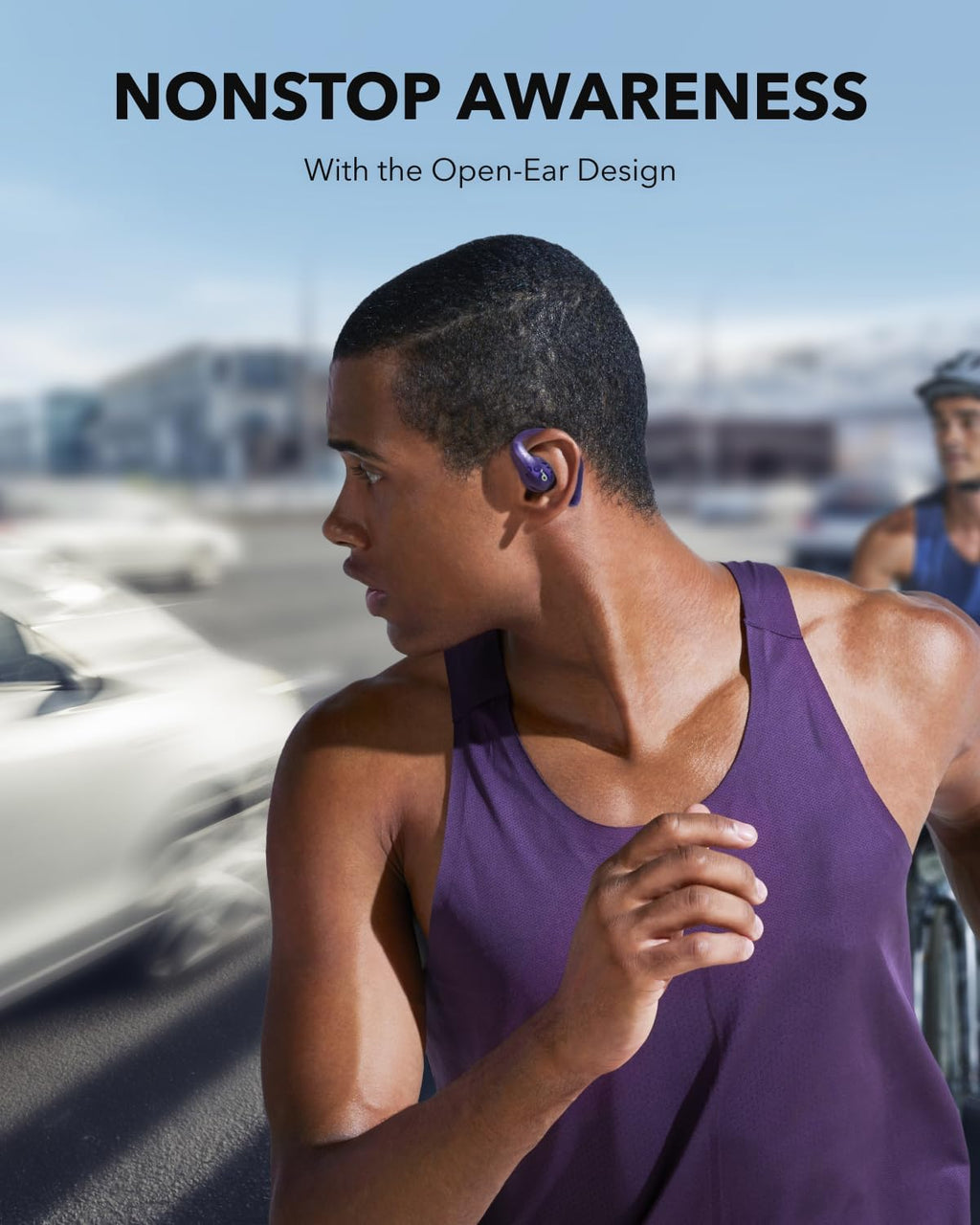 Soundcore by Anker AeroFit Pro Open-Ear Headphones, Ultra Comfort, Secure Fit, Ergonomic Design, Rich Sound with LDAC, Bluetooth 5.3, IP55 Water-Resistant, 46H Playtime, App Control, Wireless Earbuds