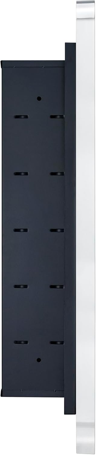 Chrome Rectangle Recessed Bathroom Medicine Cabinet with Mirror Stainless Steel Metal Framed Rounded Rectangular Bathroom Cabinet with Mirror 16x24''