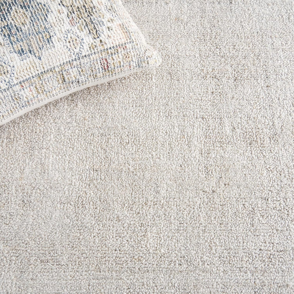 SAFAVIEH Abstract Collection Area Rug - 9' x 12', Ivory & Beige, Handmade Wool & Viscose, Ideal for High Traffic Areas in Living Room, Bedroom (ABT141D)