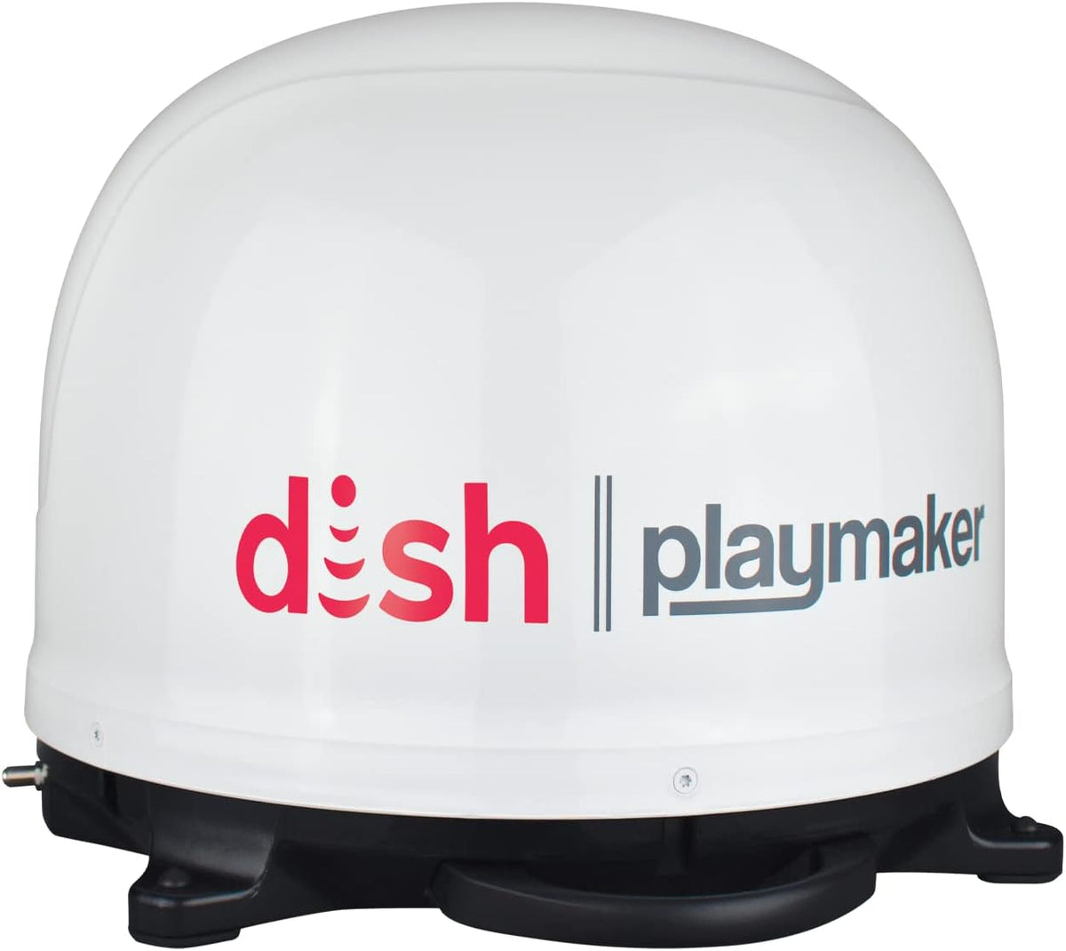 Winegard PL‑7000 Dish Playmaker - Portable Automatic Satellite Antenna for Dish HD Solo Receivers - 25' Coax Outdoor TV Reception - for RV, Camping, & Tailgating - White