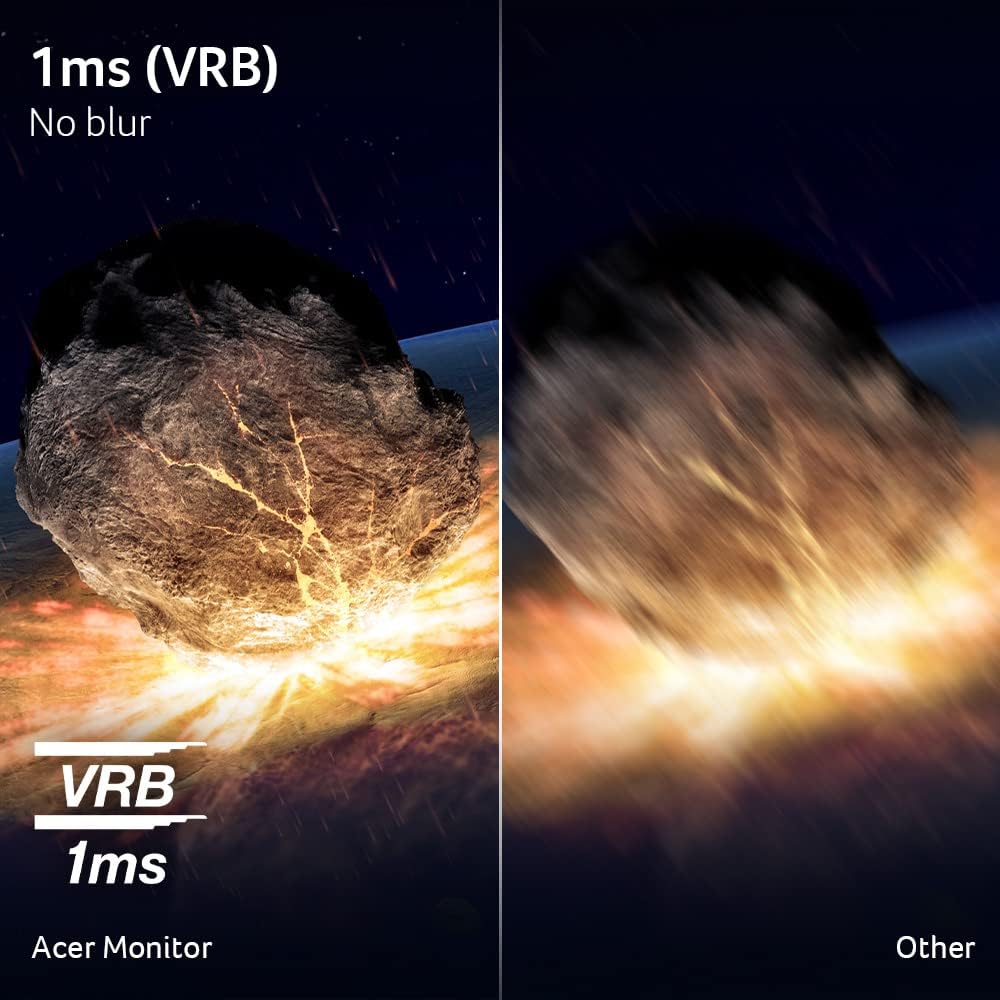 acer Nitro 27" WQHD 2560 x 1440 1500R Curved PC Gaming Monitor | AMD FreeSync Premium | 180Hz Refresh | 1ms VRB | VESA Mountable | HDR10 | 1 x Display Port 1.2 & 2 x HDMI 2.0 | EDA270U Pbmiipx