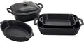 Staub Ceramic Stoneware 5-Pc Mixed Baking Dish Set – Matte Black