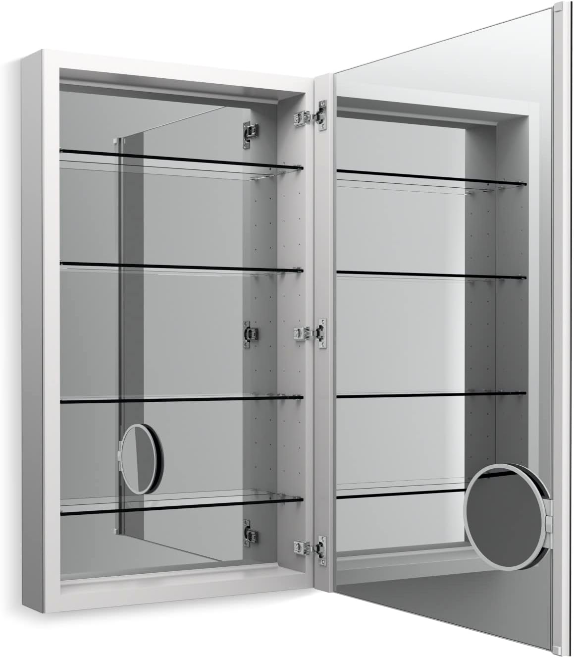 KOHLER K-28031-NA Verdera Medicine Cabinet with Slow-Close Mirror Door & Adjustable Shelves, Rectangular Frame, 24" x 40"