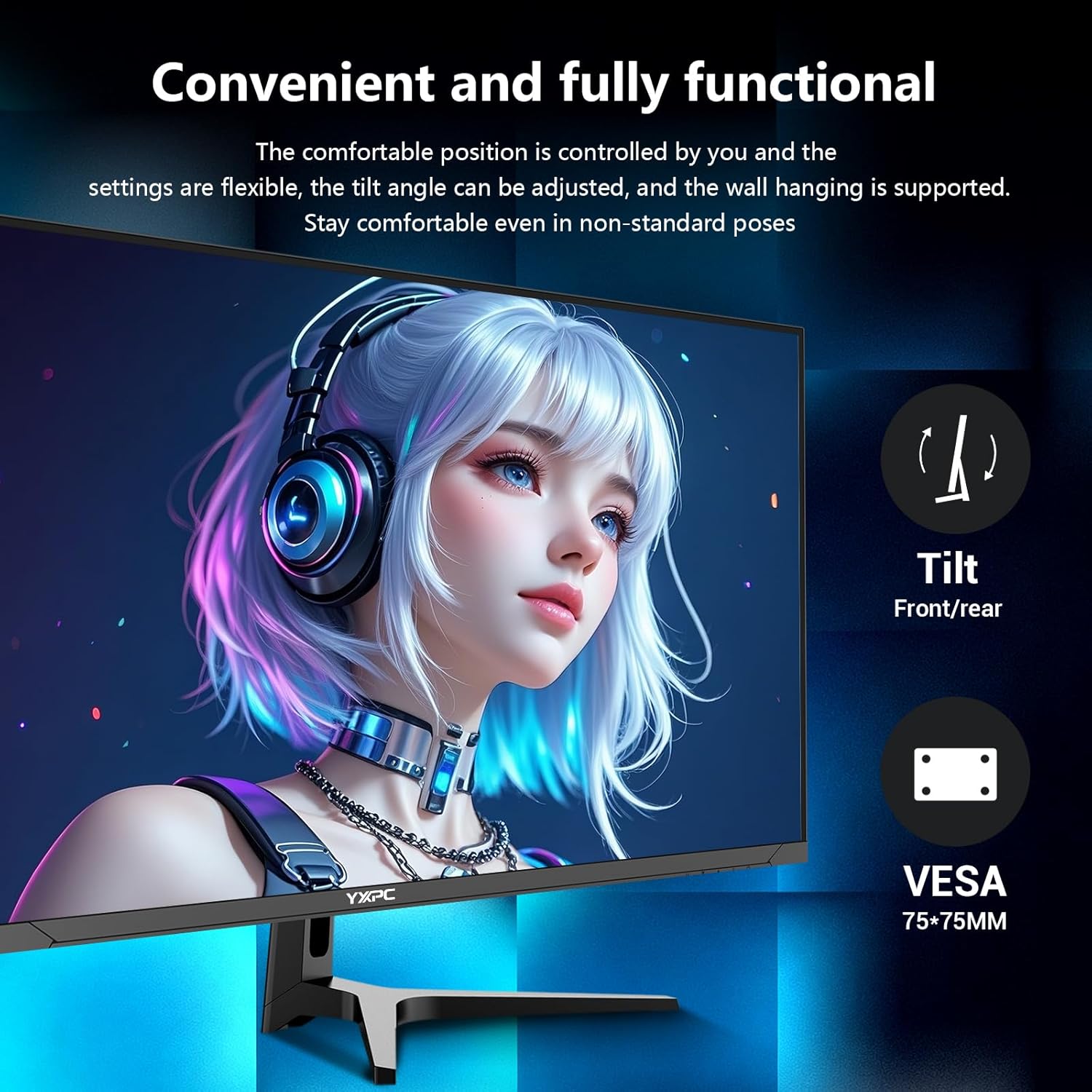 32 inch Gaming Computer Monitor 4K WQHD 3840 x 2160, 60hz,IPS Panel, 3500:1,AMD FreeSync Premium, 99% sRGB,HDMI, Display Port, Eye Saver/Flicker Free Mode, Compatible with Wall mounting 75 x 75MM
