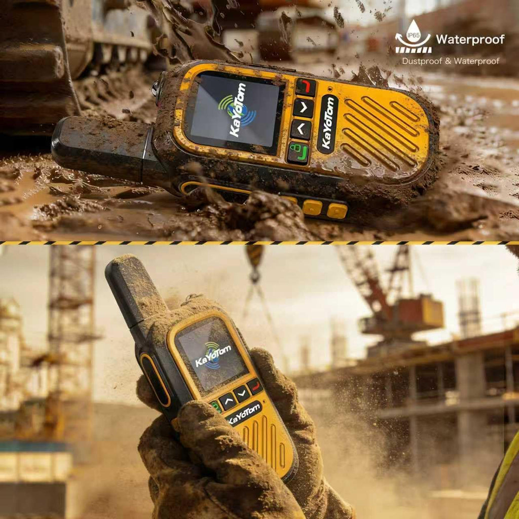 (Lifetime Free) Walkie Talkies Long Range Global Unlimited Range 4G LTE PoC Two-Way Radios (5000+ Miles) Rugged & Waterproof Rechargeable for Construction,Truck Fleets,Families (2-Pack and SIM)