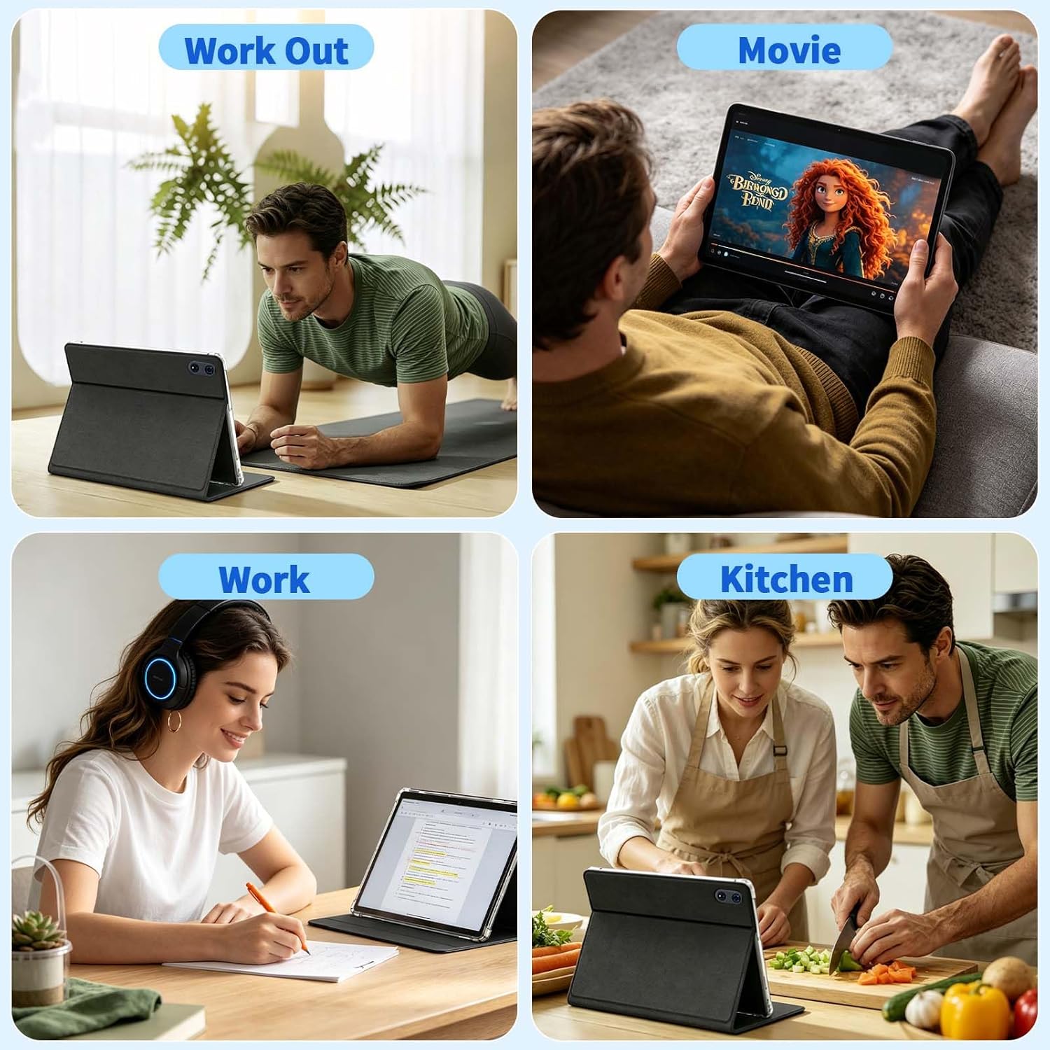 2026 Android 16 Tablet, 12 inch Tablet with Keyboard, 24GB+256GB+2TB Expand, Electronic Tablet PC with 2K Gemini AI, 8000mAh, Octa-Core, GMS, GPS, 2 in 1 Large Tablets with Case, Mouse, Stylus(Silver)