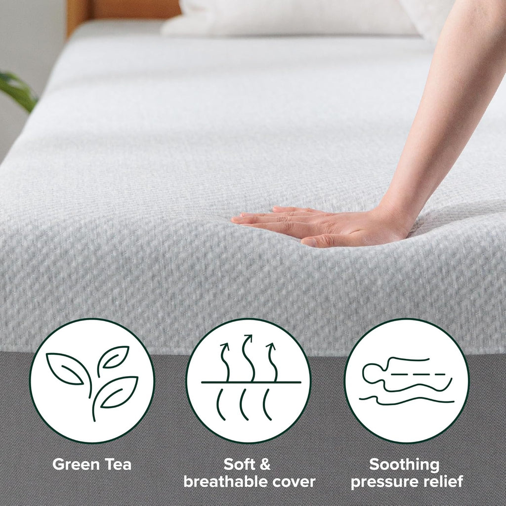 Zinus 10 Inch Ultima RV Memory Foam Mattress New Version, Short Queen, Fiberglass Free, Medium Firm Feel, Breathable Memory Foam, Certified Safe Foams & Fabric, Mattress in A Box