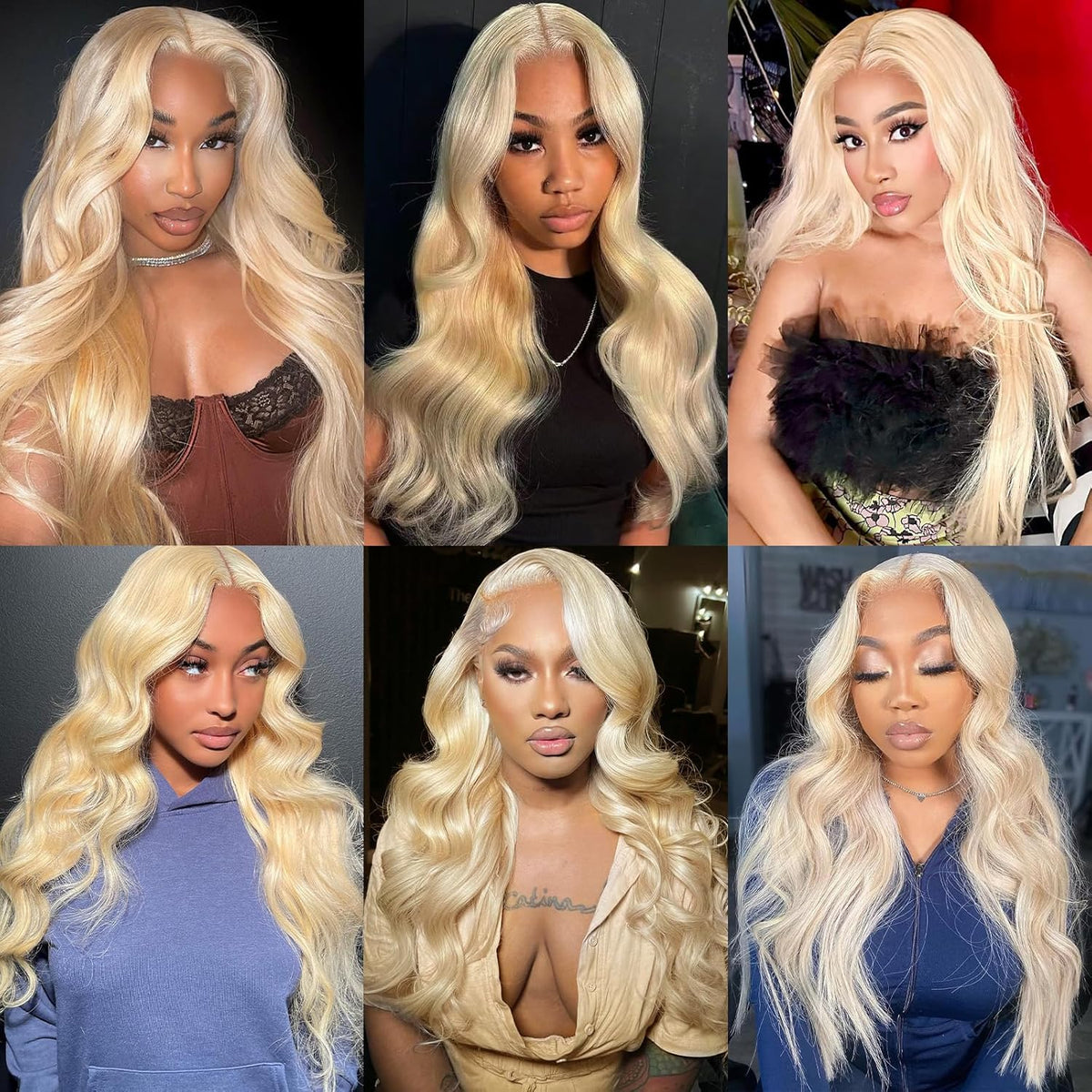 613 Body Wave Blonde Bundles Human Hair 18 20 22Inch 3 Bundles Human Blonde Hair Extensions .100% Real 14A Brazilian Virgin Raw Easy to Dye No Synthetic Blend No Tangle No Shedding 3X-Lifespan