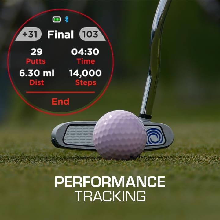 Watch+ Golf GPS Watch LCD Touchscreen, Embedded GPS, 42,000+ Courses, Dynamic Pin Positioning, Performance Tracking Gir Fairways Putts, FCB Hazard Distances, Shot Tracker, Green View, IPX7 Waterproof