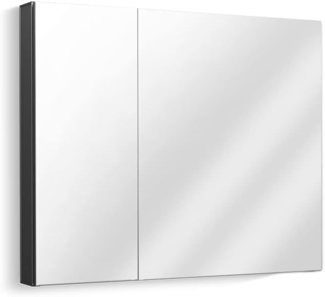 Kohler 81146-DA1 Maxstow Frameless Surface Mount Bathroom Medicine Cabinet, 30 in. W x 24 in. H, Dark Anodized Aluminum