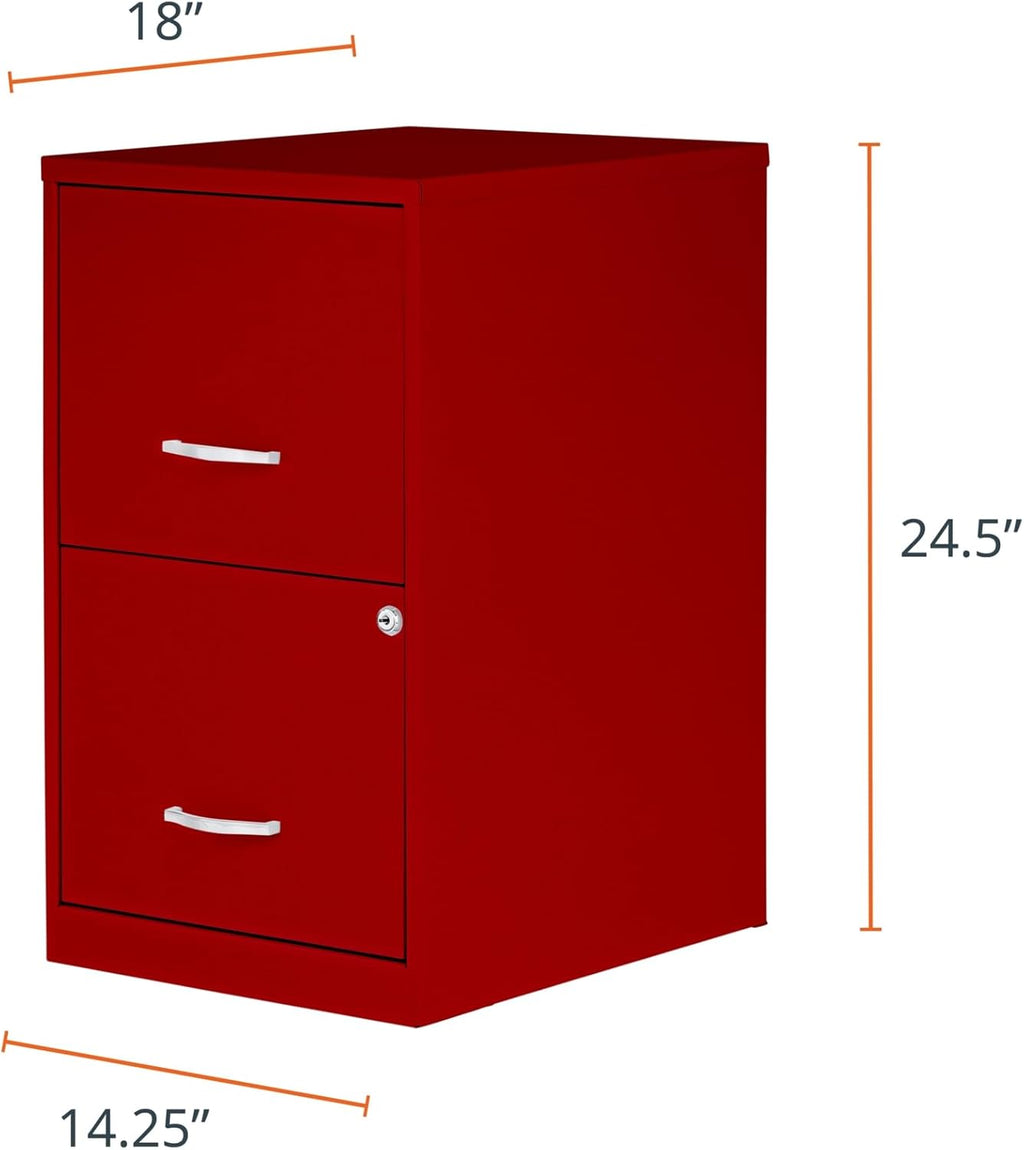 NuSparc 2 Drawer Locking Filing Cabinet | Pre-Assembled Steel Construction | Space-Saving Design is Perfect for Home and Small Office | Letter-Size | Assembled in North America