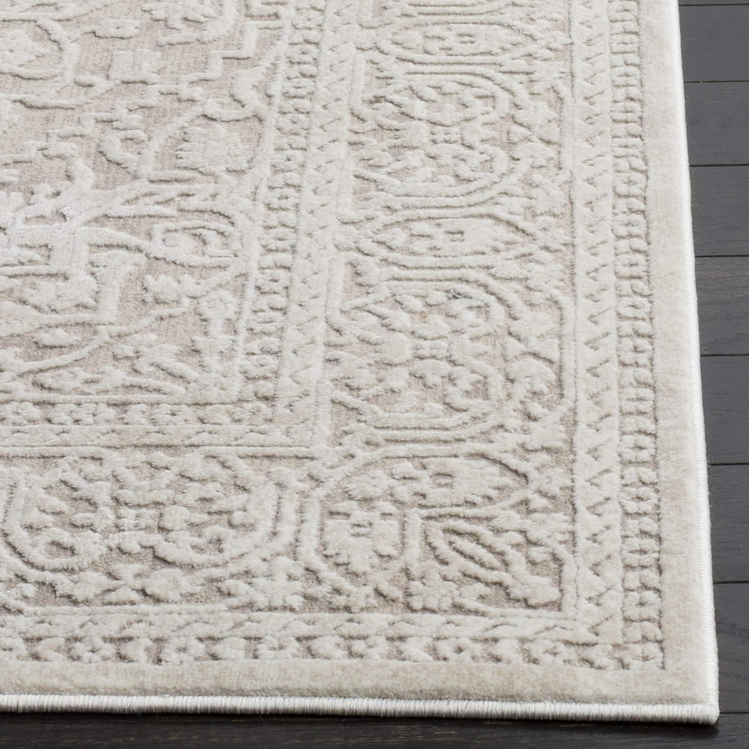 SAFAVIEH Area Rug 9x12 - Reflection Collection - Large - Beige & Cream, Non-Shedding & Easy Cleaning, Ideal for Living Room, Bedroom, Dining Space (RFT670A)