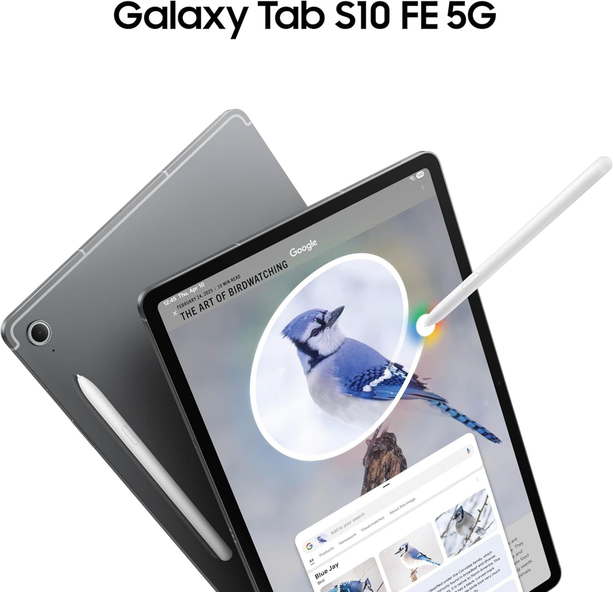Samsung Galaxy Tab S10 FE 10.9” 128 GB Android Tablet,(Cellular Network),IP68 Water & Dust-Resistant,Long Battery Life,Powerful Processor,S Pen,13MP Camera, Lightweight Design,US Version,2025,Gray