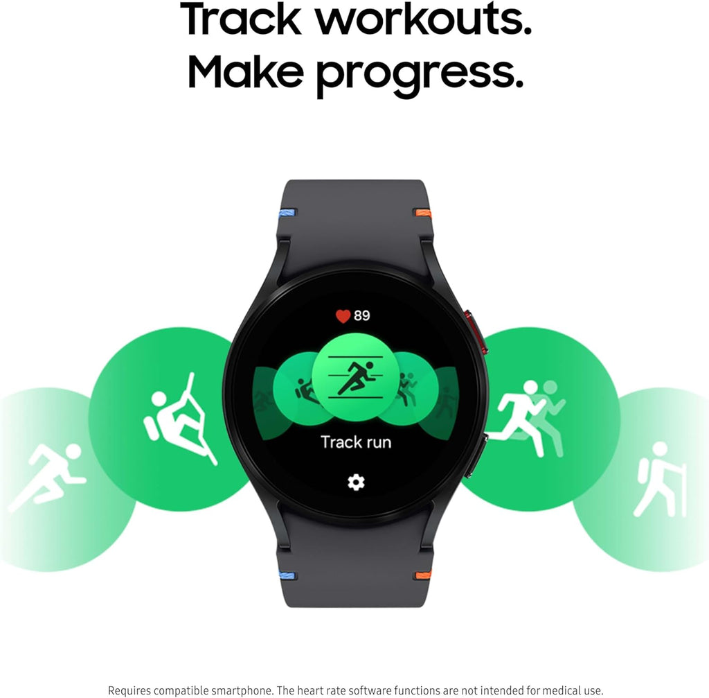 Samsung Galaxy Watch FE 40mm Bluetooth AI Smartwatch w/Fitness Tracking, BIA Sensor, Personalized HR Zones, Heart Rate Tracker, Sleep Monitor, 2024, Black US Version, 1Yr Manufacturer Warranty
