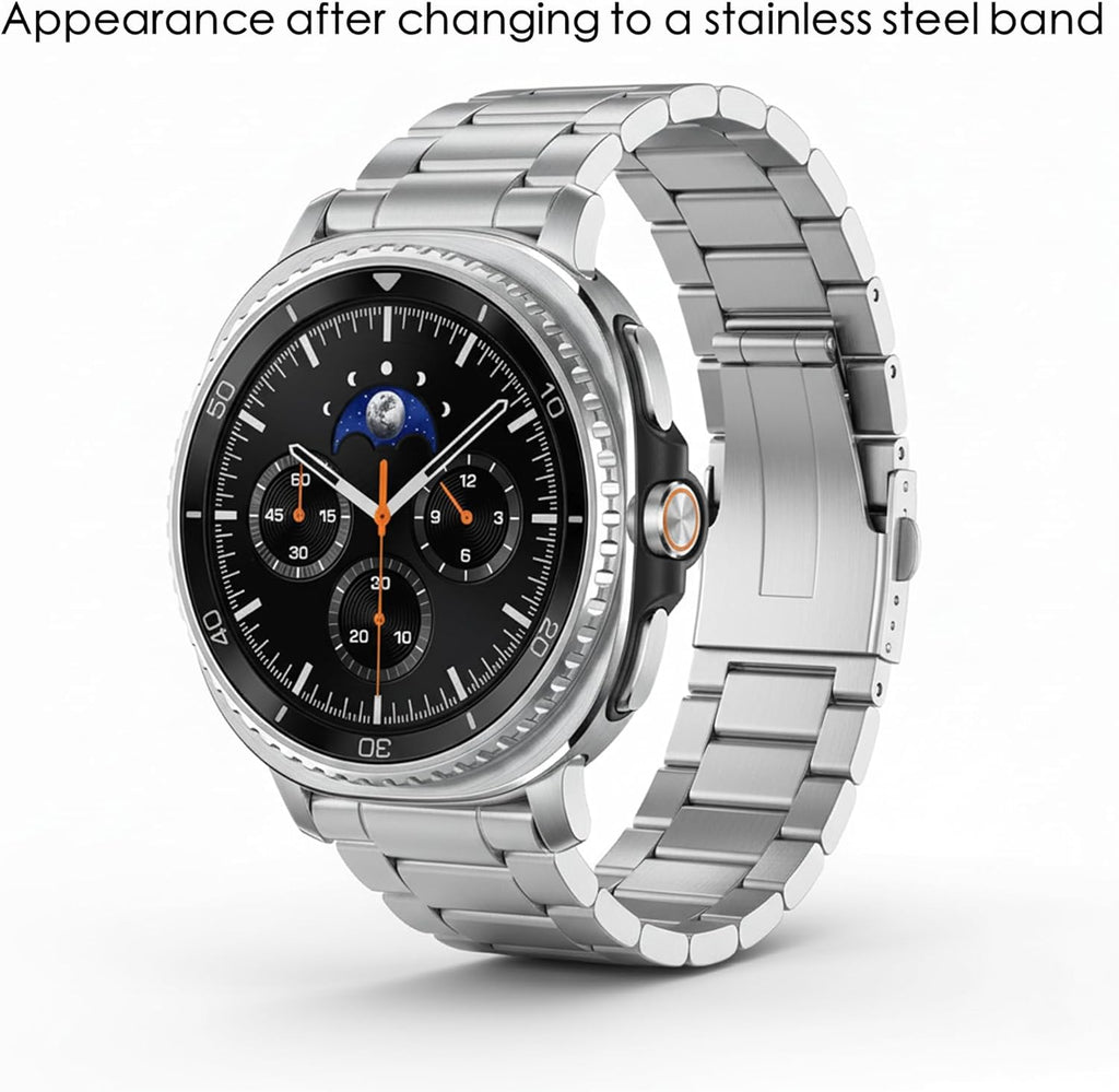 Samsung Galaxy Watch 8 Classic (2025) 46mm LTE Smartwatch – Black | Rotating Bezel, Sleep & Fitness Tracking, Energy Score, Quick Button US Version + Extra Stainless Steel Band & Screen Protector