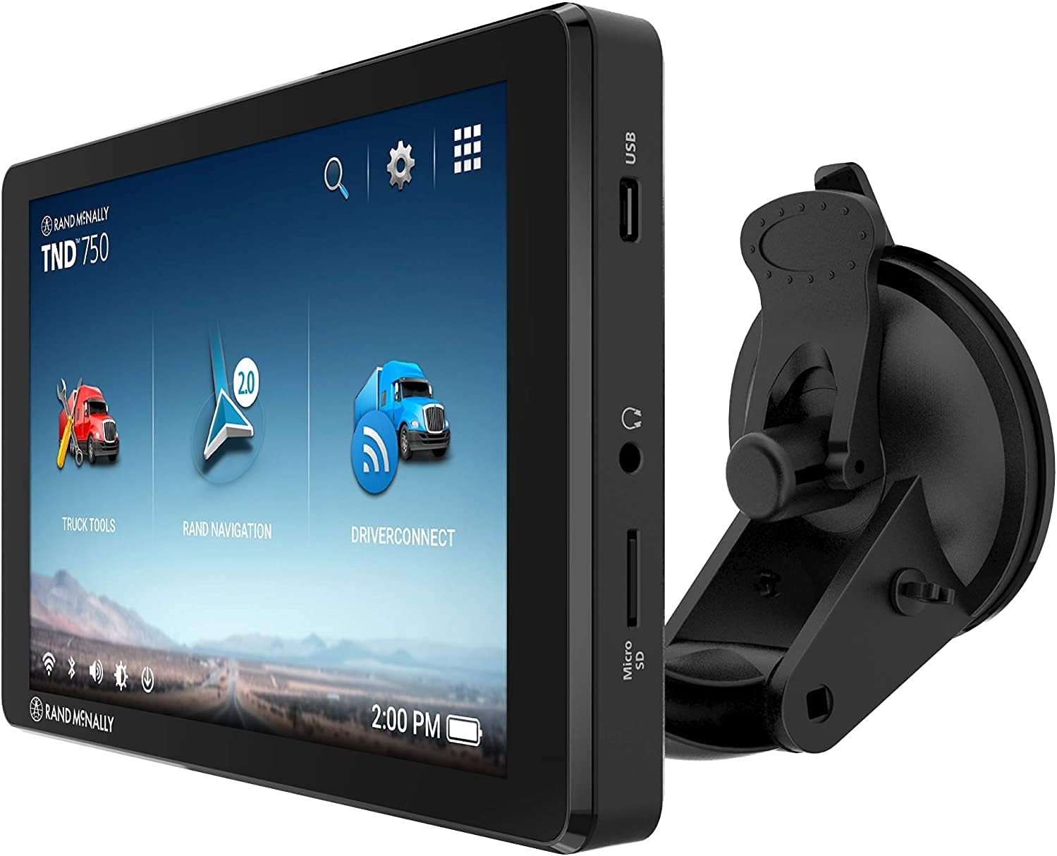 Rand McNally TND 750 7-inch GPS Truck Navigator with Built-in Dash Cam, Easy-to-Read Display and Custom Truck Routing (Renewed)