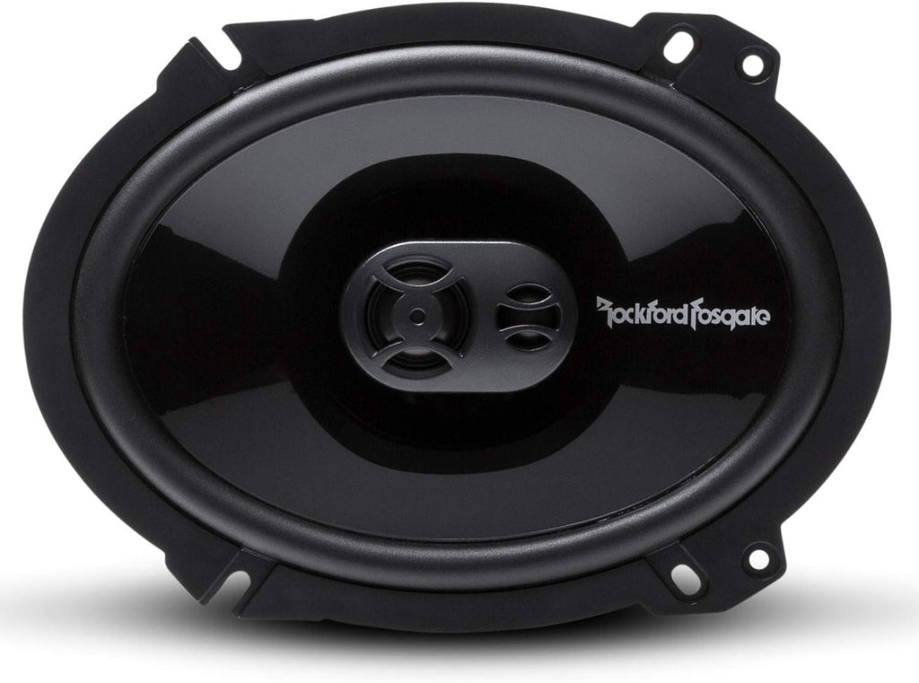 Rockford Fosgate P1683 Punch 6"x8" 3-Way Coaxial Full Range Speakers - Black (Pair)
