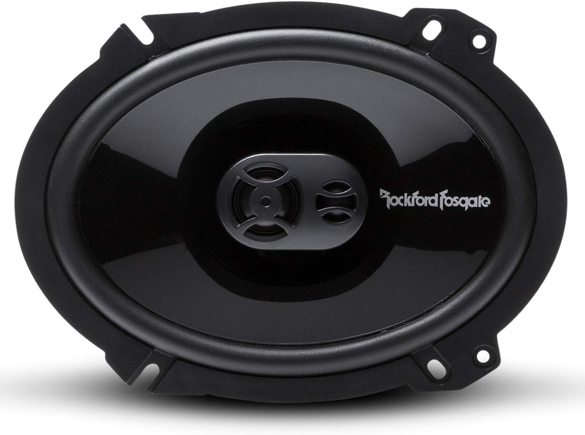 Rockford Fosgate P1683 Punch 6"x8" 3-Way Coaxial Full Range Speakers - Black (Pair)