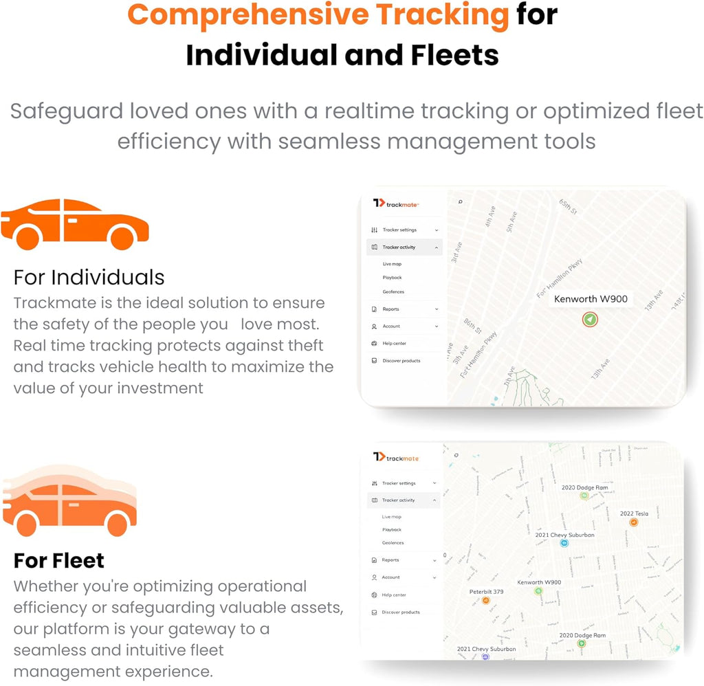 Dash T11 GPS Tracker for Vehicles, Real Time Tracking, Theft Prevention, Door Lock/Unlock, No Contract, Fleets Cars Trucks, US Support, Advanced Reports Easy Set Up & Easy to Use