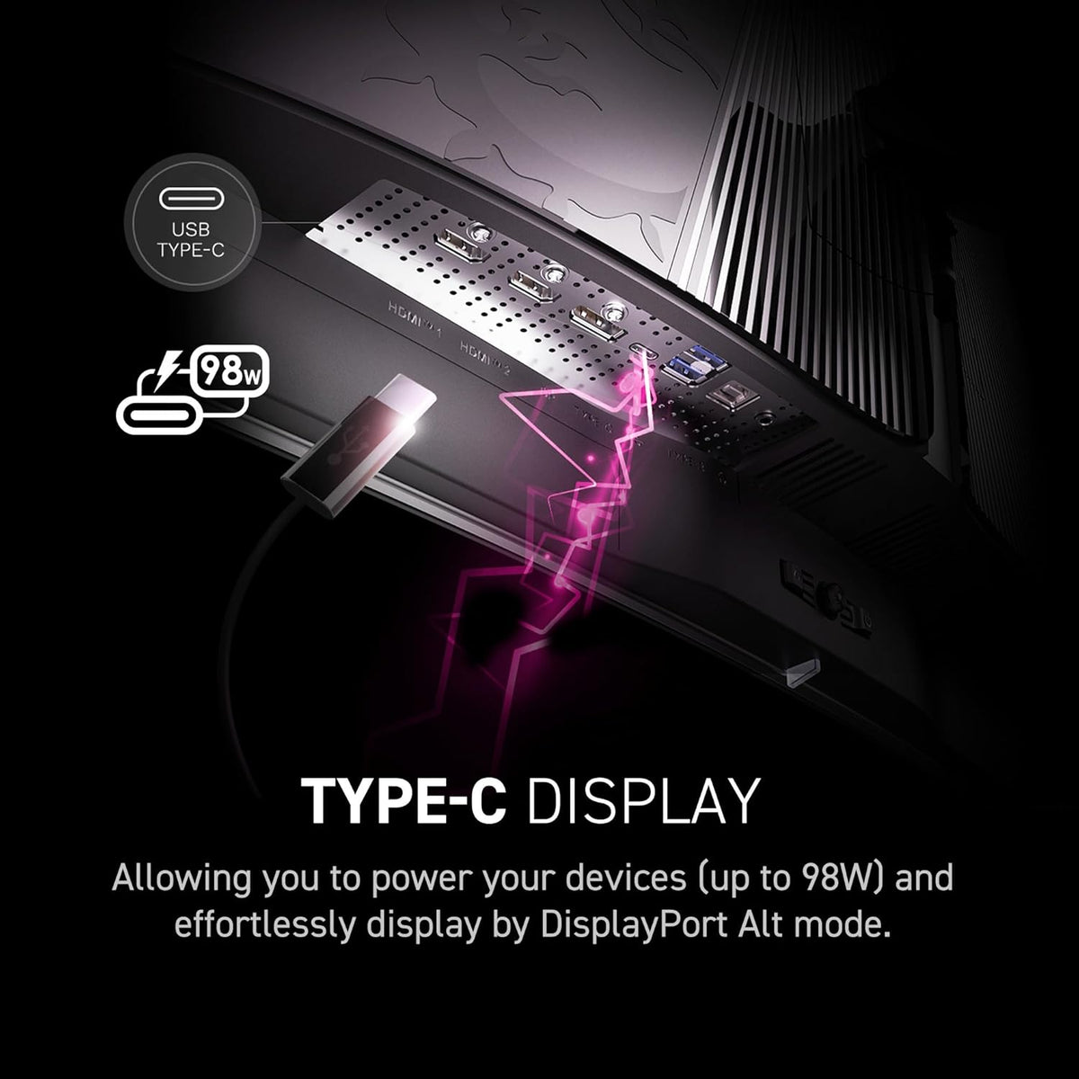 msi MPG 321CURX QD-OLED, 32-Inch, 4K UHD, 3840x2160,1700R,OLED Monitor, 240Hz, 0.03ms, DisplayHDR True Black 400, G-SYNC Compatible, HDMI 2.1, DP 1.4a, USB C (98W PD),Height Adjustable, Black