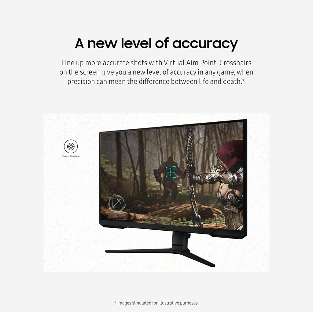 Samsung 32-Inch Odyssey G3 (G30D) Series FHD Gaming Monitor, 1ms, 180Hz, AMD FreeSync, Adjustable Stand, Black Equalizer, Virtual Aim Point, Eye Saver Mode, Flicker-Free, LS32DG302ENXZA