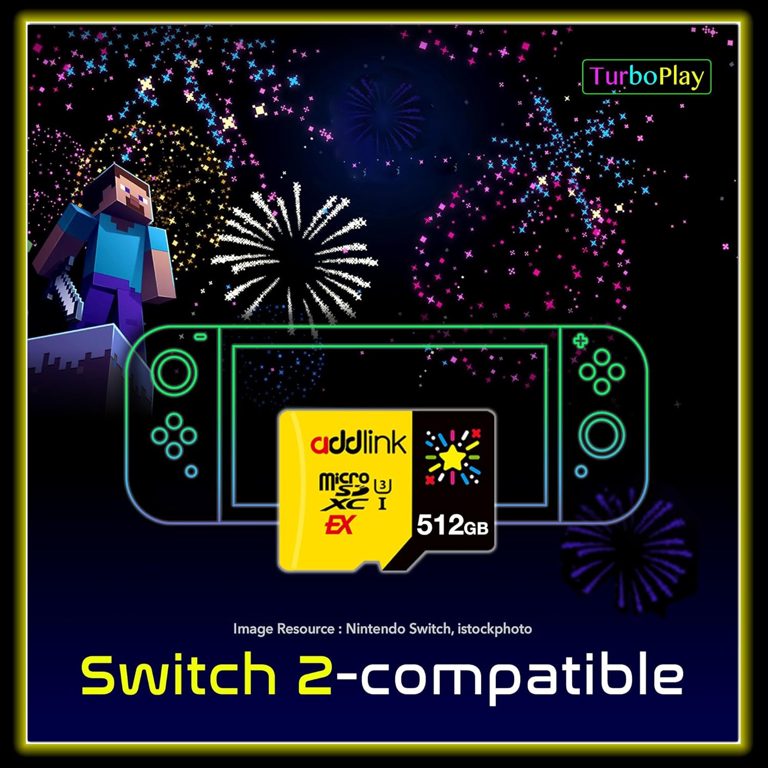 addlink 512GB Gaming microSD Express Card for Nintendo-Switch 2, Speed Up to R/W 880/750 MB/s MicroSDXC Express Memory, ROG Ally, Steam Deck, Camera UHS-I, C10, U3, V30, Full HD 4K