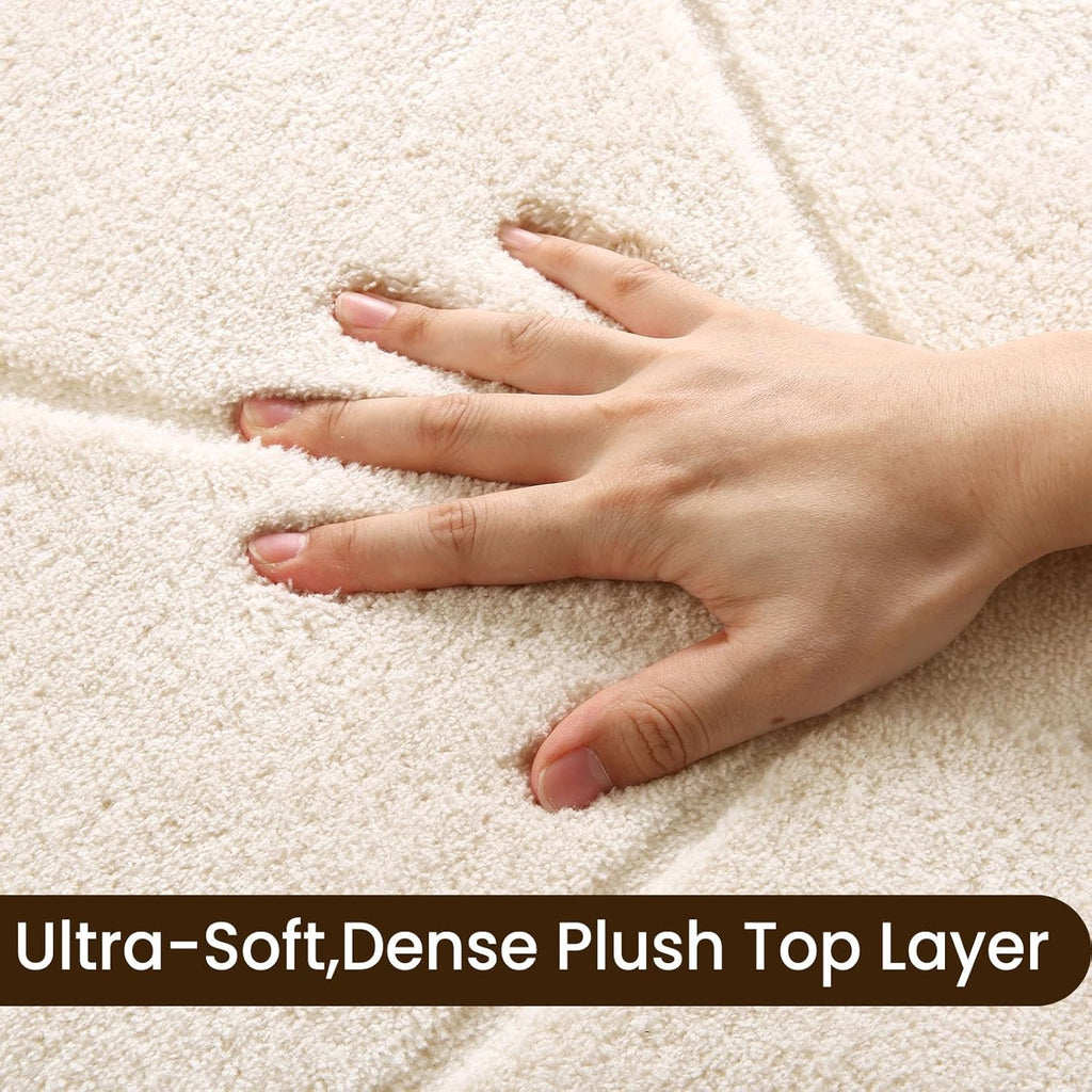 Sour Lemon Area Rugs 9x12 Living Room, Soft Large Area Rug Fluffy Grey Rugs for Bedroom .Machine Washable Area Rug Non Slip Carpet Rug for Living Room Playroom Kids Room Home Decor