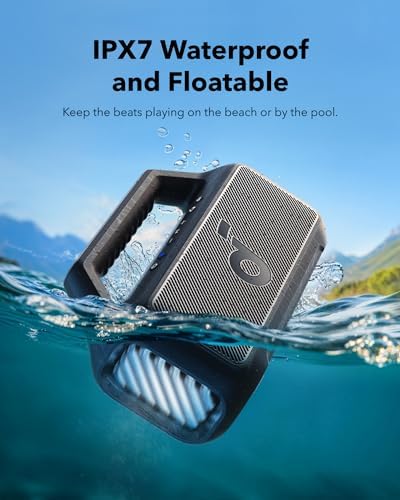 Soundcore Boom 2 by Anker, Outdoor Speaker, Select 4 Go Bluetooth Shower Speaker by Anker, BassUp 2.0, 24H Playtime, IPX7 Waterproof, Floatable, Powerful Sound, Outdoors/Home/Office/Travel