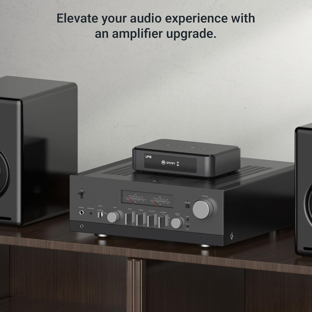Arylic LP10 Wireless Music Streamer, Supports AirPlay 2, Apple Home and Spotify & Tidal Connect Multiple Streaming Options,5G WiFi and Bluetooth Preamplifier with App, Remote Control.