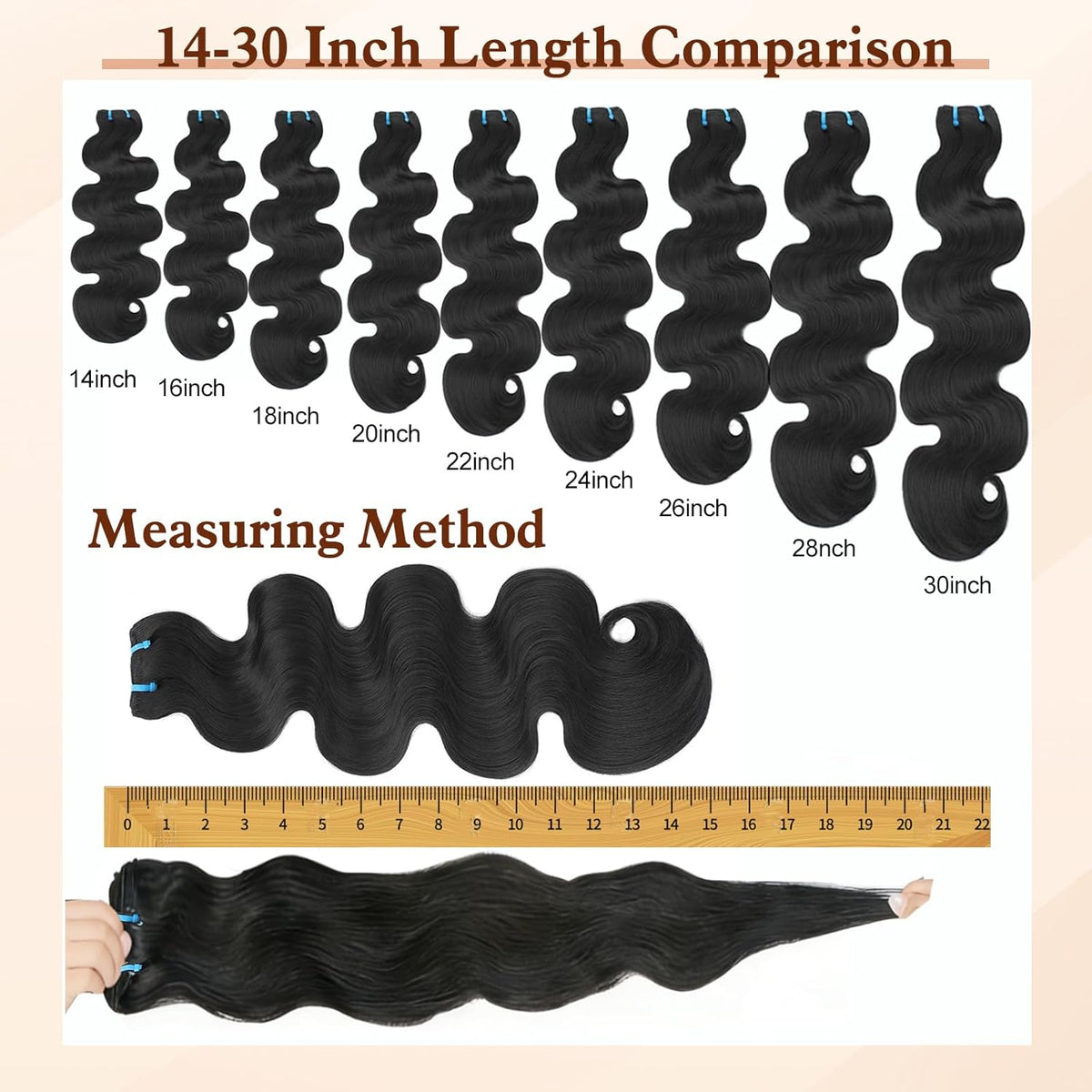 18A Raw Human Hair Bundles Body Wave 16 16 18 18 Inch, 100% Real Bundle Human Hair 4 Bundles, Triple Lifespan Virgin Remy hair Natural Color (16 16 18 18 Inch)