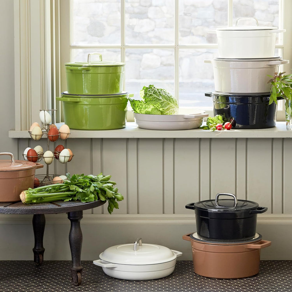 Martha by Martha Stewart 7 QT European Enameled Cast Iron Dutch Oven w/Lid - Crescent Moon