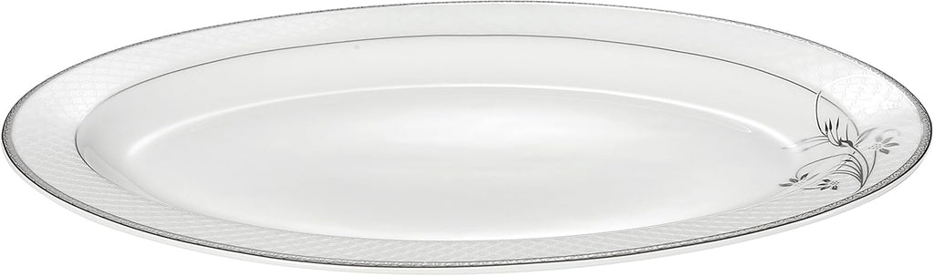 Lorenzo 57 Piece Elegant Bone China Service for 8 Viola Dinnerware Sets, Silver