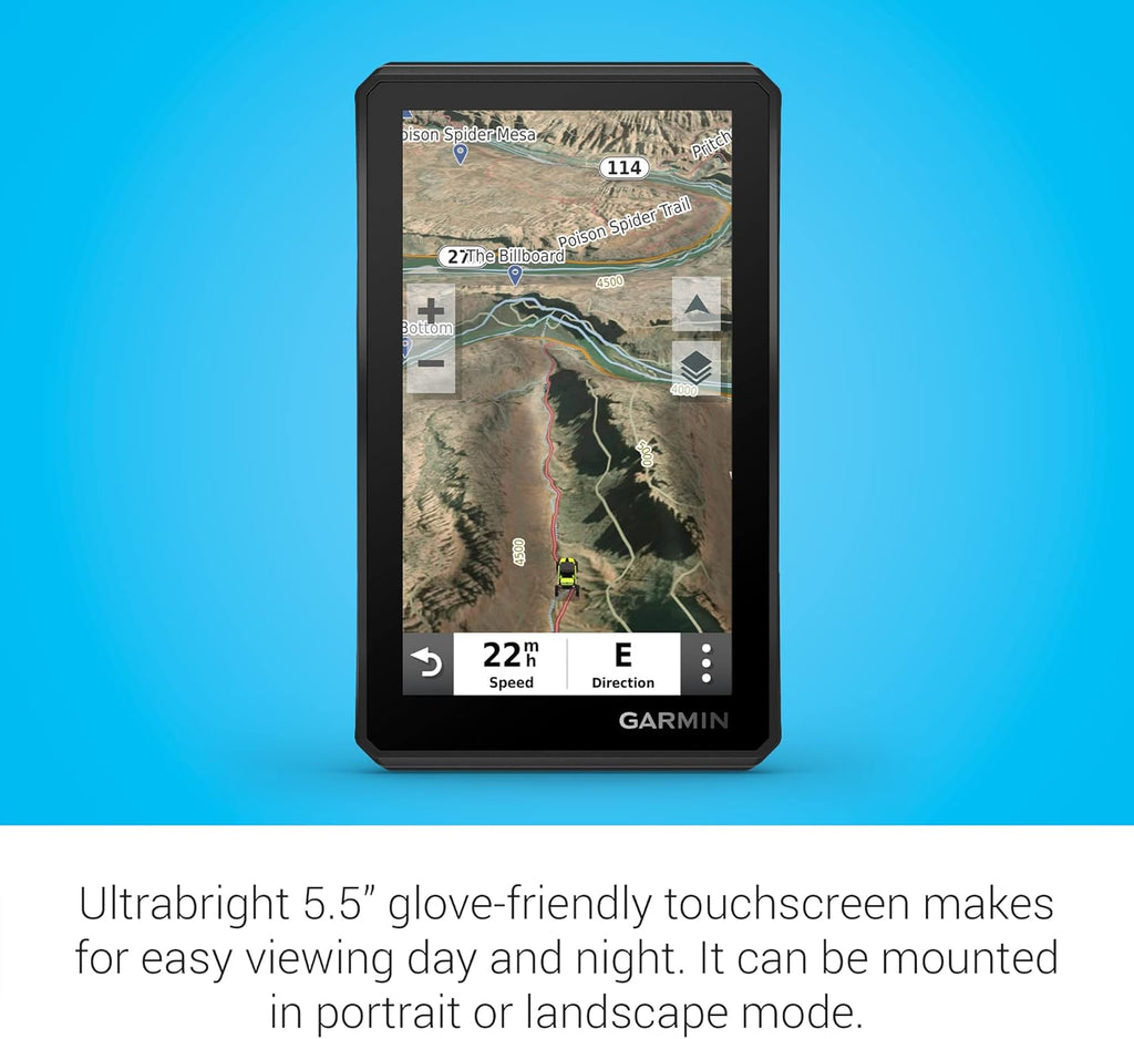 Garmin Tread Powersport Off-Road Navigator, Includes Topographic Mapping, Private and Public Land Info and More, 5.5" Display