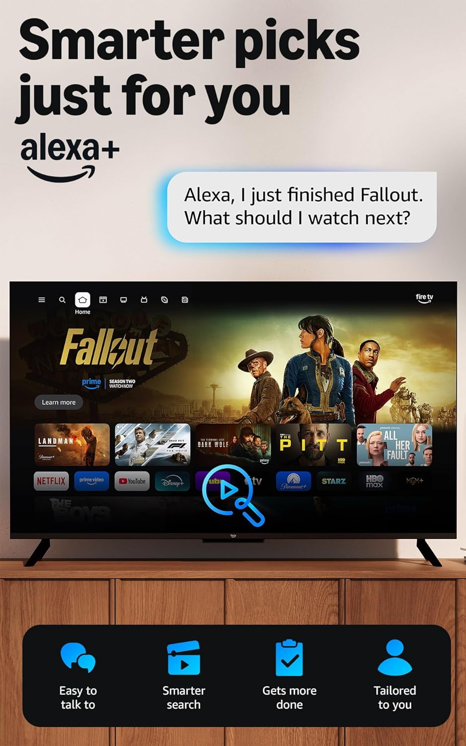 Amazon Ember 43" 4-Series with Fire TV (newest model), 4K Ultra HD smart TV with Alexa Remote, HDR10+, fast processor, Dolby Audio, Ambient Experience, free and live TV, find shows faster with Alexa+