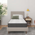 Ottomanson 9" Hybrid Twin Mattress - Firm - Made in USA - Individually Pocketed Coils & CertiPUR-US Foam - Fiberglass-Free - Bed in a Box