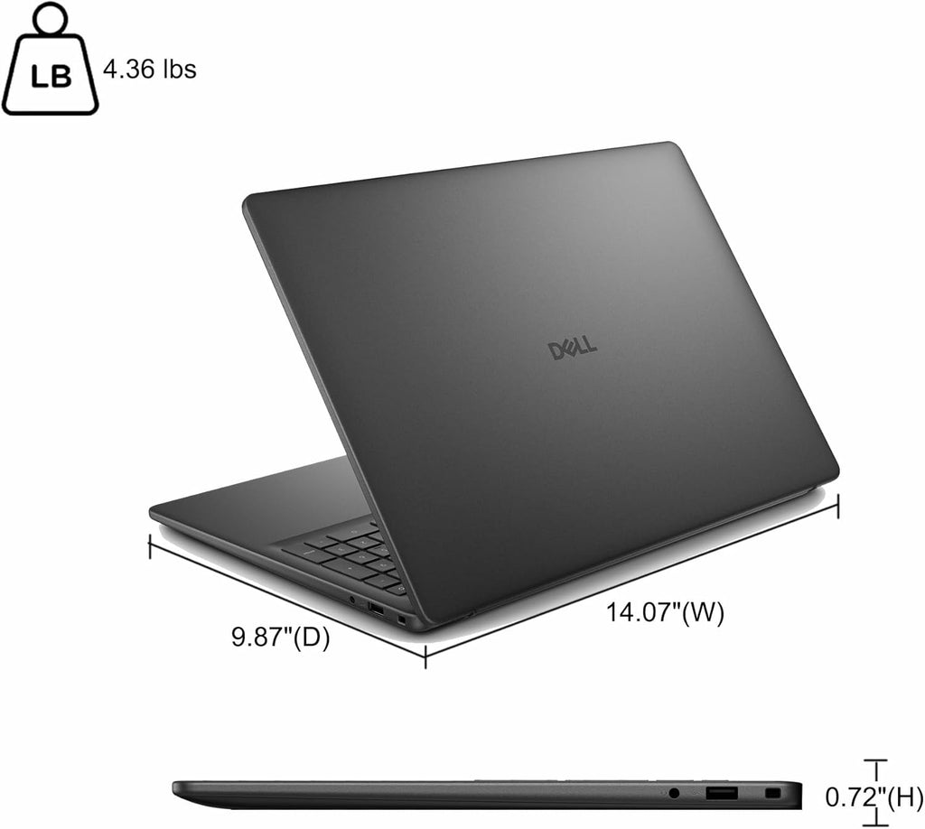 Dell 16 Laptop 16" WUXGA Touchscreen AMD 8-core Ryzen 7 250 16GB DDR5 1TB SSD Backlit ExpressCharge Wi-Fi6 for Creator Designer Business Professional Work Win11Pro