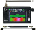 Portable SDR DSP Radio Receiver – 4.3” Touchscreen, 100KHz-149MHz, Full Band Shortwave, FM MW SSB CW HAM, 192kHz Spectrum, Waterfall Display, CNC Aluminum Alloy Case, Rechargeable Battery