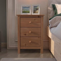 From the Tree Furniture Tall Nightstand with 3 Drawers - Solid Pine Wood Bedside Table with Spacious Storage & Sustainable Design - Honey Side Table for Bedroom Organization & Style