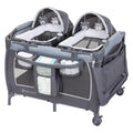 Baby Trend Lil' Snooze™ Deluxe III Nursery Center® Playard for Twins, Cozy Grey