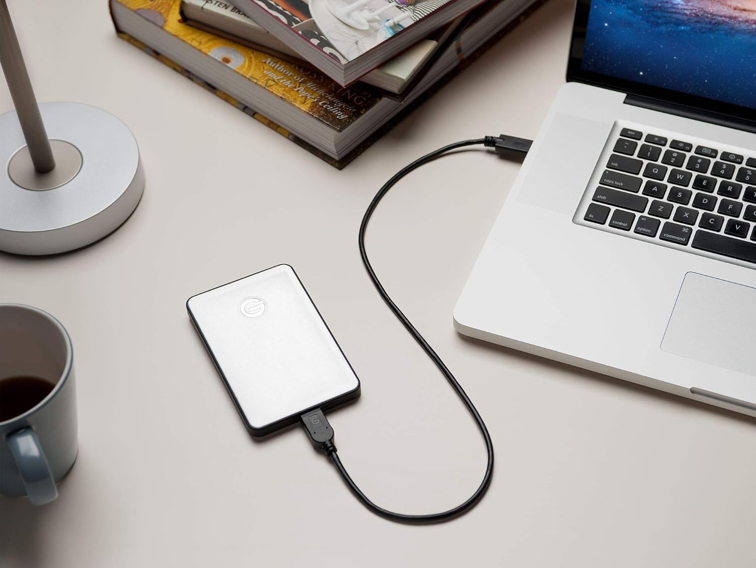 G-Technology 2TB G-DRIVE mobile USB 3.0 Portable External Hard Drive, Silver - 0G06072-1